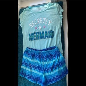 Planet Sleep Mermaid shorts set